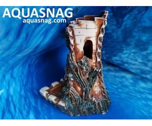 Замок одинарный  дл 13см, шир 20см, выс 22см, коричневый