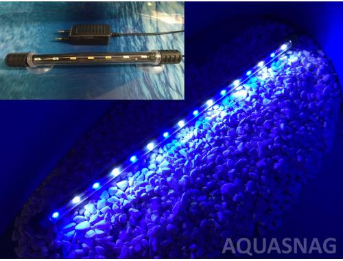 Фото Подводная светодиодная лампа 58.5см, голубая с белым, 60 LED Смотреть