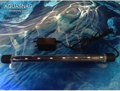 Фото Подводная светодиодная  лампа 18.5см,  голубая с белым, 20 LED Смотреть